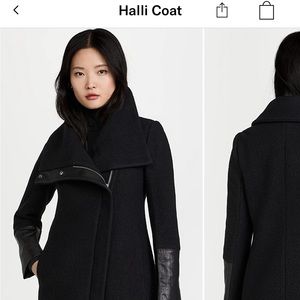 Club Monaco Halli Coat with leather trim